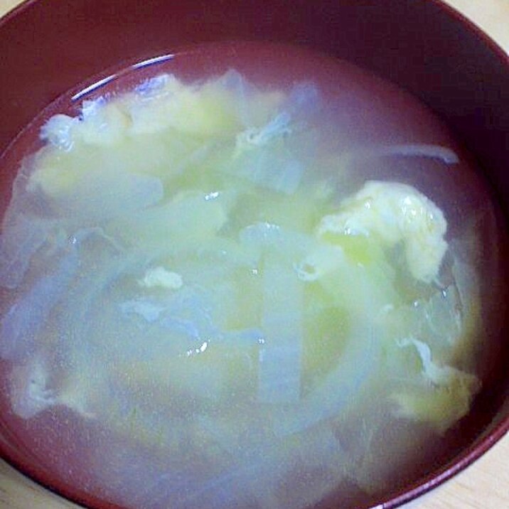 白菜と卵の中華スープ☆ポカポカ生姜風味